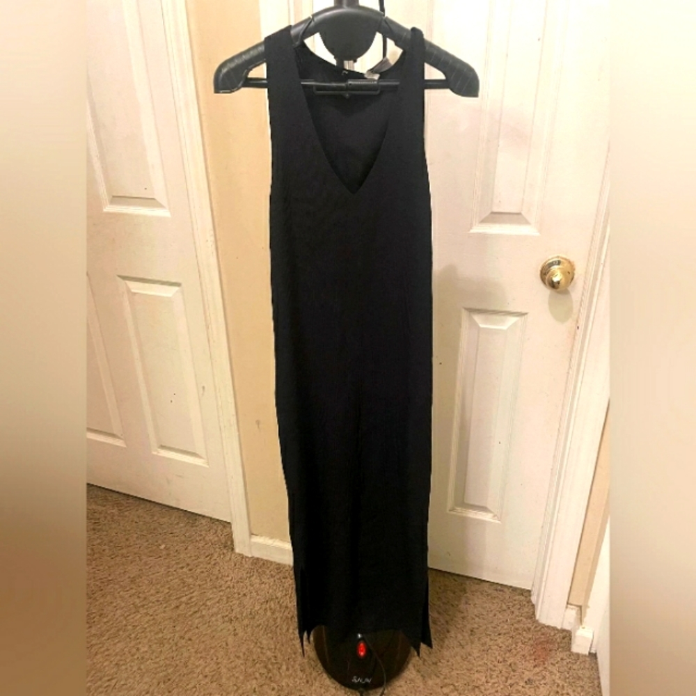 DKNY MED BLACK MIDI DRESS